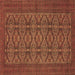 Square Persian Brown Traditional Rug, tr4002brn