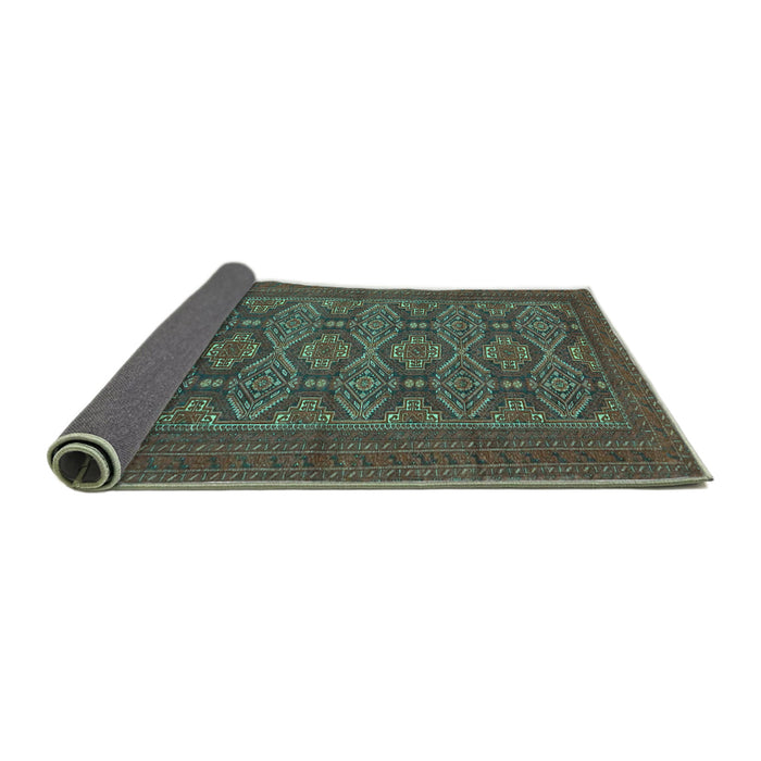 Sideview of Persian Turquoise Traditional Rug, tr4002turq