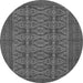 Machine Washable Persian Gray Traditional Rug, wshtr4002gry