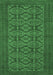 Machine Washable Persian Emerald Green Traditional Area Rugs, wshtr4002emgrn