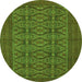 Machine Washable Persian Green Traditional Area Rugs, wshtr4002grn