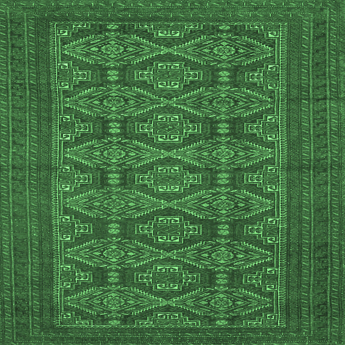 Square Persian Emerald Green Traditional Rug, tr4002emgrn