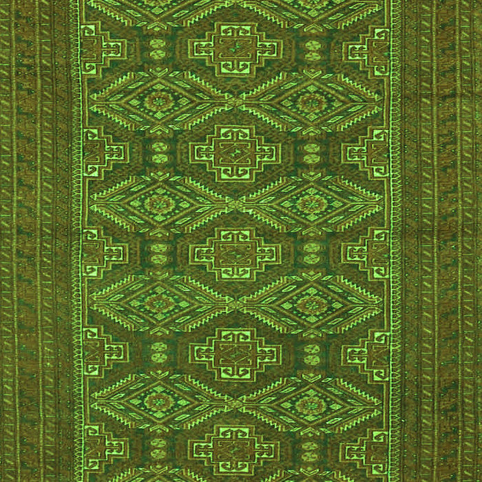 Serging Thickness of Machine Washable Persian Green Traditional Area Rugs, wshtr4002grn
