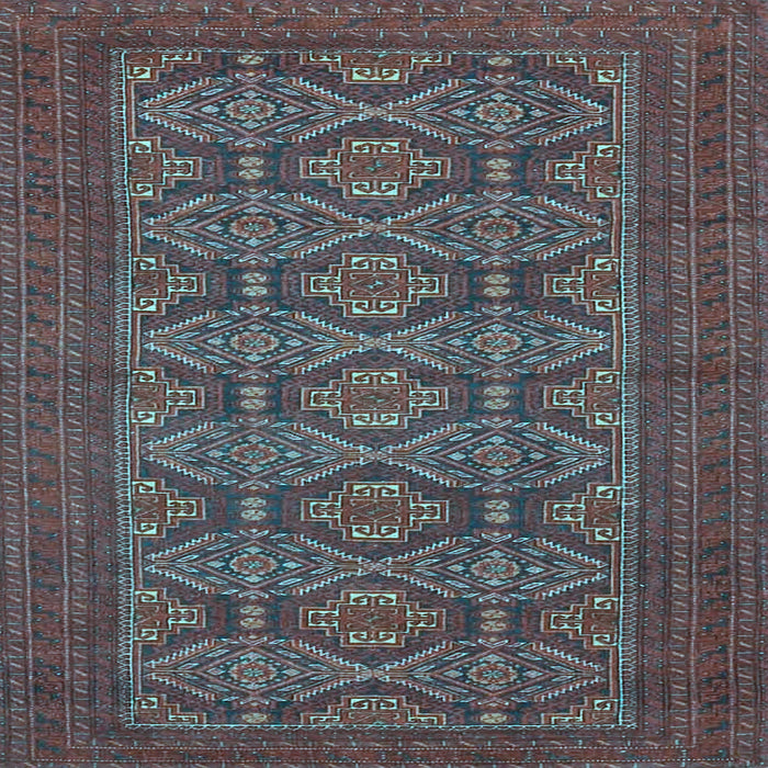 Square Machine Washable Persian Light Blue Traditional Rug, wshtr4002lblu