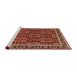 Sideview of Machine Washable Traditional Tomato Red Rug, wshtr4003