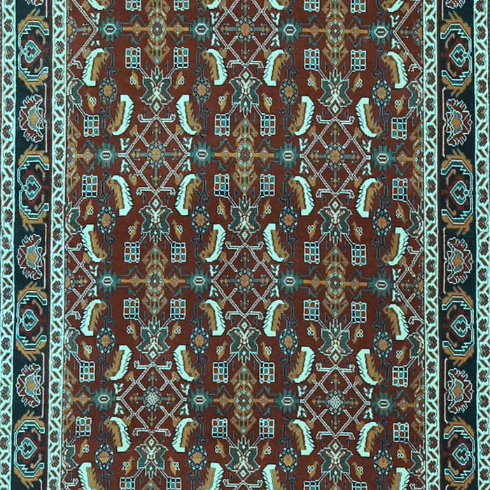 Machine Washable Persian Light Blue Traditional Rug, wshtr4003lblu