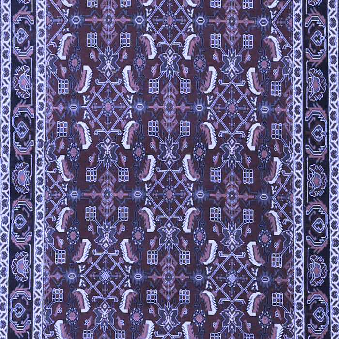 Machine Washable Persian Blue Traditional Rug, wshtr4003blu