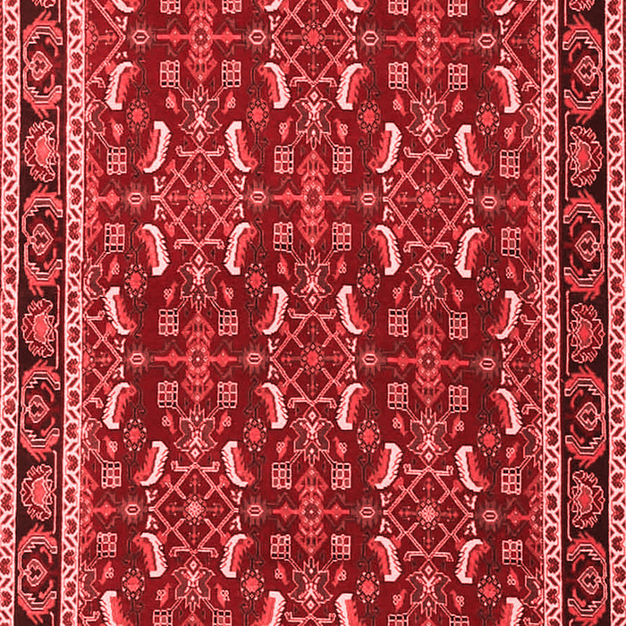 Machine Washable Persian Red Traditional Rug, wshtr4003red