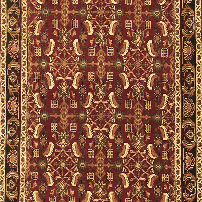 Machine Washable Persian Brown Traditional Rug, wshtr4003brn