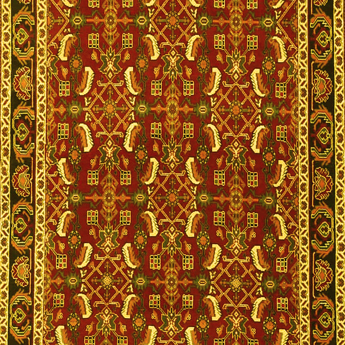 Machine Washable Persian Yellow Traditional Rug, wshtr4003yw