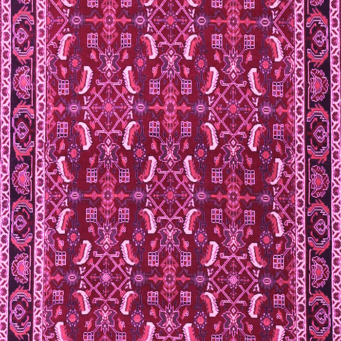 Machine Washable Persian Pink Traditional Rug, wshtr4003pnk