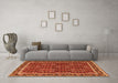 Machine Washable Persian Orange Traditional Area Rugs in a Living Room, wshtr4003org