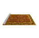 Sideview of Machine Washable Persian Yellow Traditional Rug, wshtr4003yw