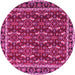 Round Persian Pink Traditional Rug, tr4003pnk
