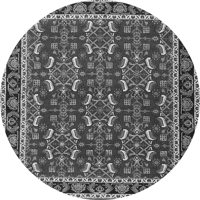 Machine Washable Persian Gray Traditional Rug, wshtr4003gry