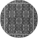 Machine Washable Persian Gray Traditional Rug, wshtr4003gry