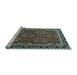 Sideview of Machine Washable Persian Light Blue Traditional Rug, wshtr4003lblu