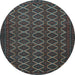 Round Persian Light Blue Traditional Rug, tr4004lblu