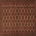 Square Persian Brown Traditional Rug, tr4004brn