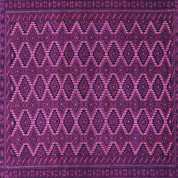 Square Machine Washable Persian Purple Traditional Area Rugs, wshtr4004pur