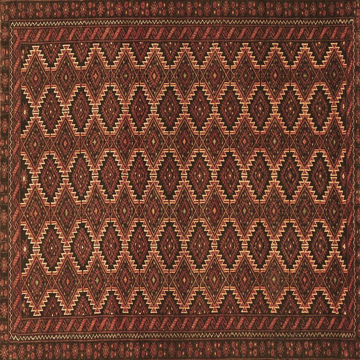 Square Machine Washable Persian Brown Traditional Rug, wshtr4004brn