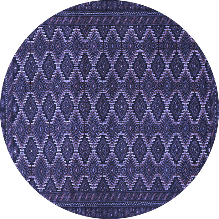 Round Persian Blue Traditional Rug, tr4004blu