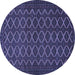 Round Persian Blue Traditional Rug, tr4004blu