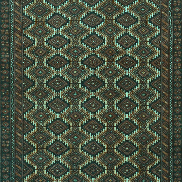 Machine Washable Persian Turquoise Traditional Area Rugs, wshtr4004turq