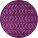 Round Persian Purple Traditional Rug, tr4004pur