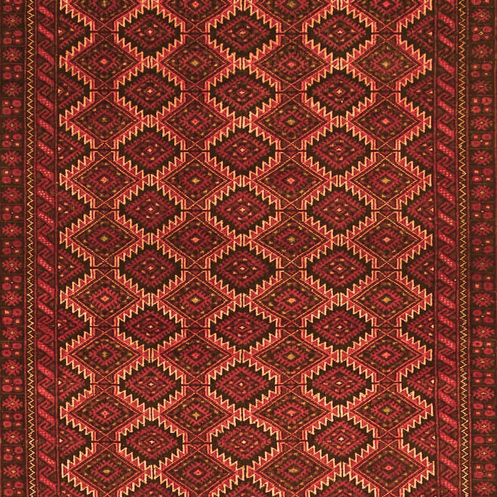 Serging Thickness of Machine Washable Persian Orange Traditional Area Rugs, wshtr4004org