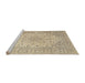 Sideview of Machine Washable Traditional Dark Almond Brown Rug, wshtr4005