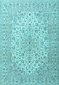 Medallion Light Blue Traditional Rug, tr4005lblu