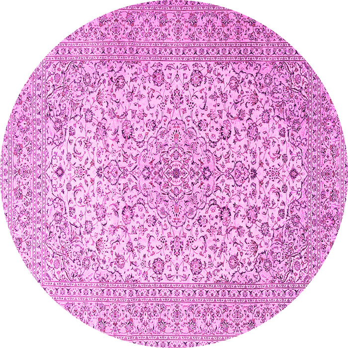 Round Medallion Pink Traditional Rug, tr4005pnk