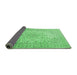 Sideview of Medallion Emerald Green Traditional Rug, tr4005emgrn