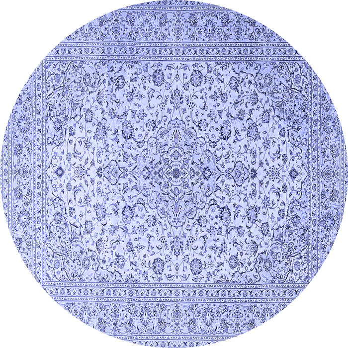 Round Medallion Blue Traditional Rug, tr4005blu
