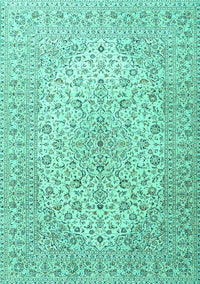 Medallion Turquoise Traditional Rug, tr4005turq