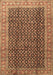 Machine Washable Persian Brown Traditional Rug, wshtr4006brn