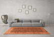 Machine Washable Persian Orange Traditional Area Rugs in a Living Room, wshtr4006org