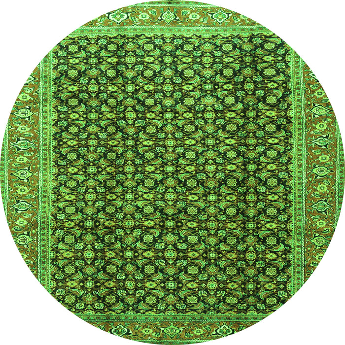 Machine Washable Persian Green Traditional Area Rugs, wshtr4006grn