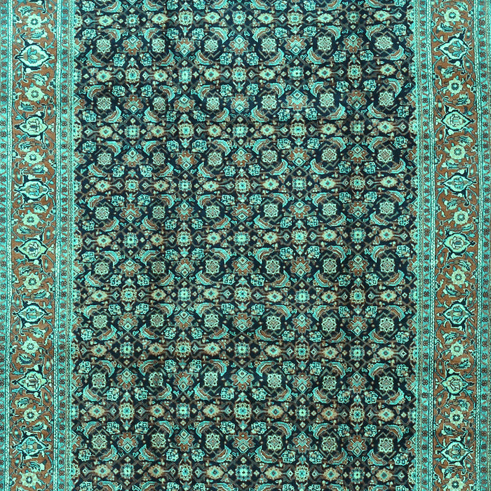 Machine Washable Persian Turquoise Traditional Area Rugs, wshtr4006turq