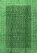 Machine Washable Persian Emerald Green Traditional Area Rugs, wshtr4006emgrn