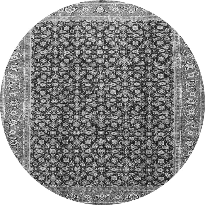 Machine Washable Persian Gray Traditional Rug, wshtr4006gry