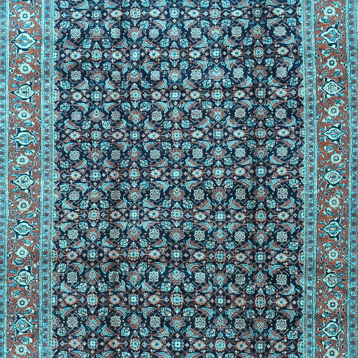 Machine Washable Persian Light Blue Traditional Rug, wshtr4006lblu