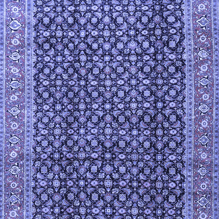 Machine Washable Persian Blue Traditional Rug, wshtr4006blu