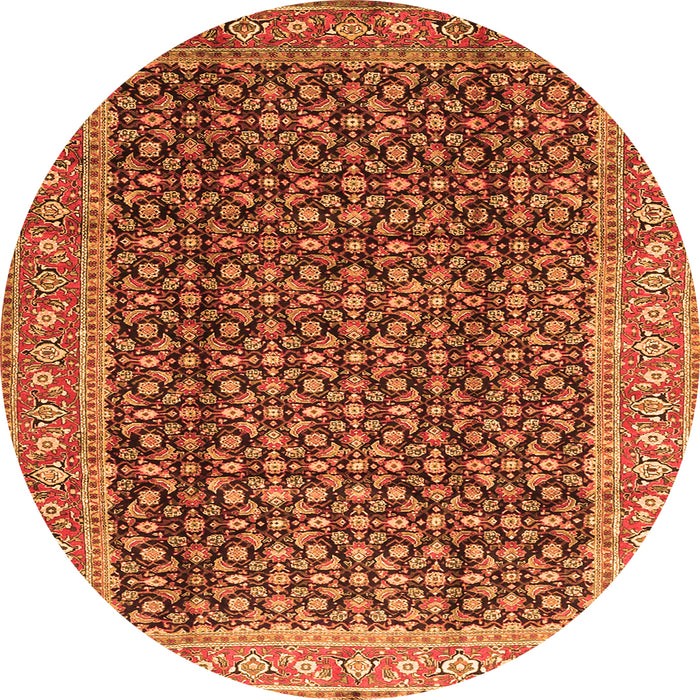 Square Persian Orange Traditional Rug, tr4006org