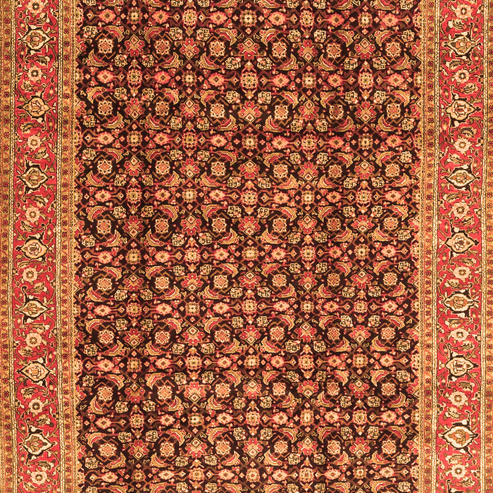 Serging Thickness of Machine Washable Persian Orange Traditional Area Rugs, wshtr4006org