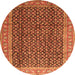 Machine Washable Persian Orange Traditional Area Rugs, wshtr4006org