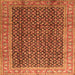 Serging Thickness of Persian Orange Traditional Rug, tr4006org