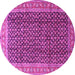 Round Persian Pink Traditional Rug, tr4006pnk