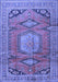 Machine Washable Persian Blue Traditional Rug, wshtr4007blu